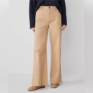 Tan Wide Leg Pants